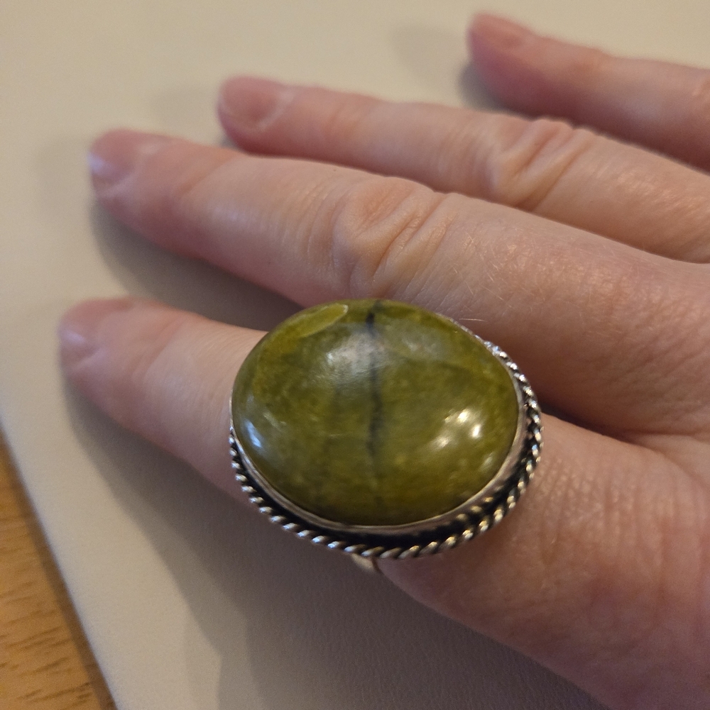 Natural Stone Statement Ring. #5148 - image 1